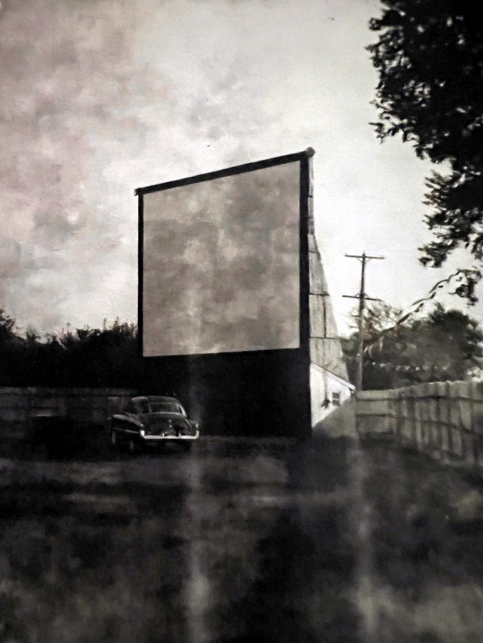 Coldwater Drive-In Theatre - Coldwater Drive-In Right Oblique Screen View Al Johnson 1949  (newer photo)